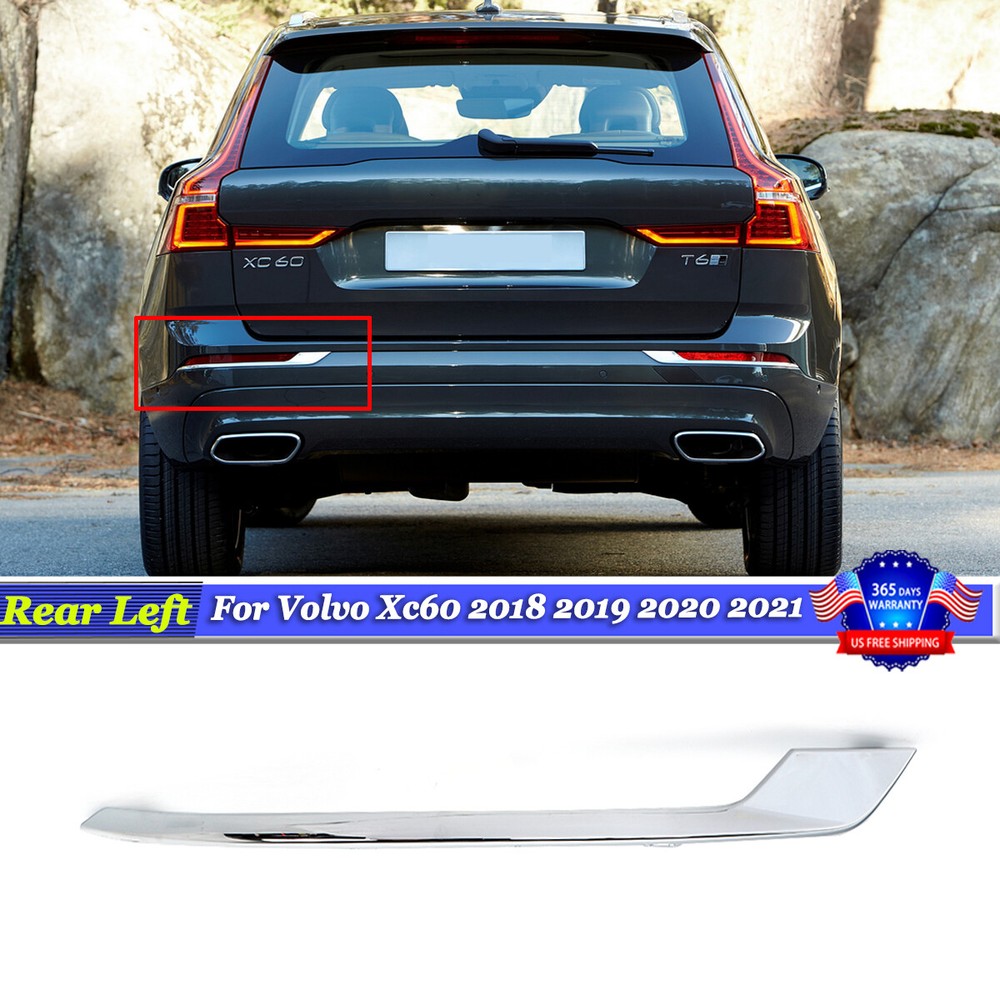 Volvo XC60 2018-2021 Left Rear Bumper Reflector Trim Chrome Moulding Strip