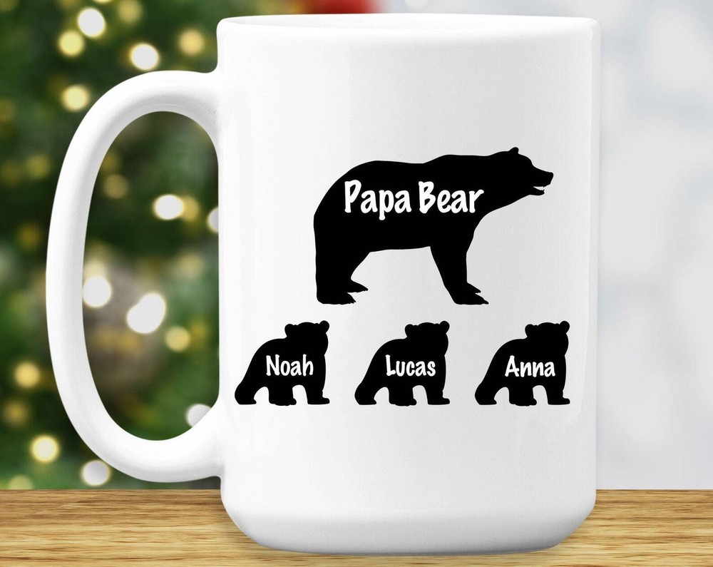 Papa Bear Mug Papa Bear Gifts For Birthday Fathers Day Christmas Papa Bear