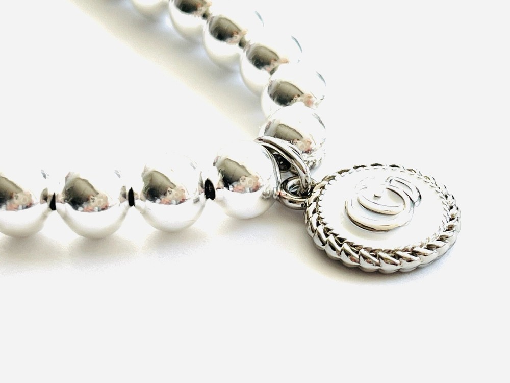Authentic charm logo gg silver 30  inch