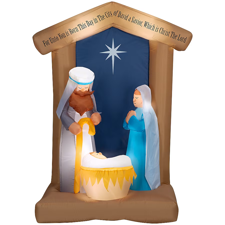 Holiday Living Christmas Nativity Scene Airblown Inflatable Yard Decor 6.5 Ft