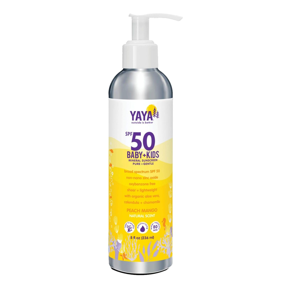 Baby + Kids Mineral Sunscreen Lotion, SPF 50, Reef-Friendly, Non-Nano Zinc Oxide