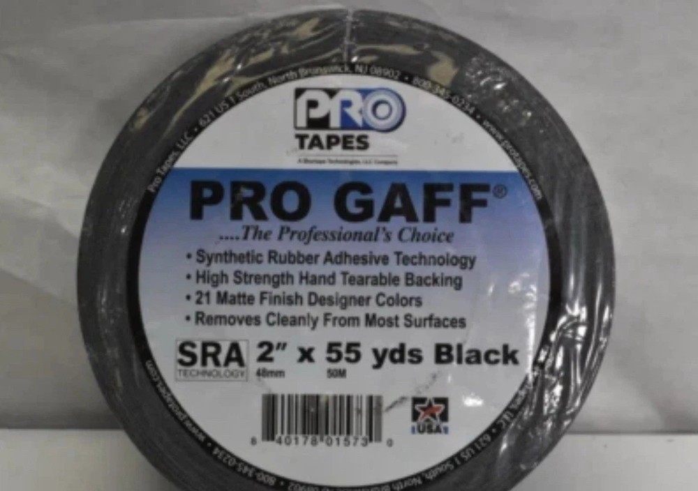Pro Gaff Gaffer Tape 2” x 55 Yards Black