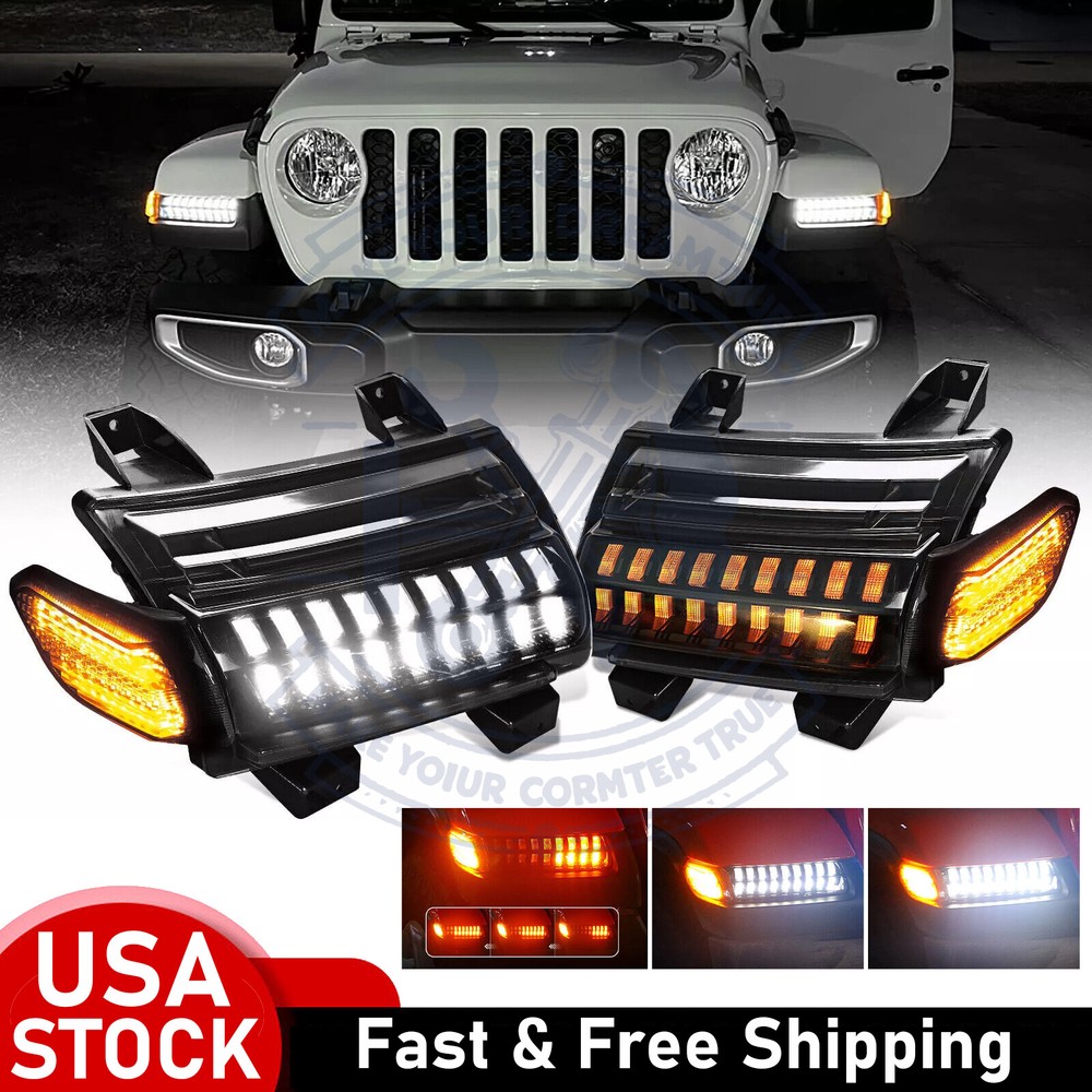 Jeep Wrangler JL Rubicon Sahara LED Turn Signal DRL Side Marker Lights