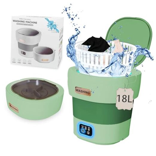 Portable Washing Machine,18L Large Capacity Folding Mini Washer with 3 Modes