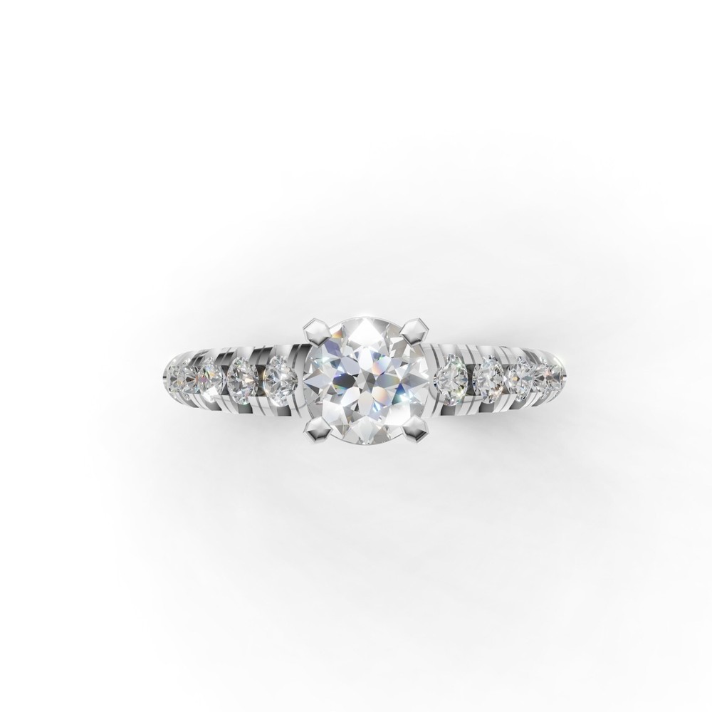 2Ct Round Cut Lab Created Diamond Wedding Proposal Ring 14K White Gold Plated