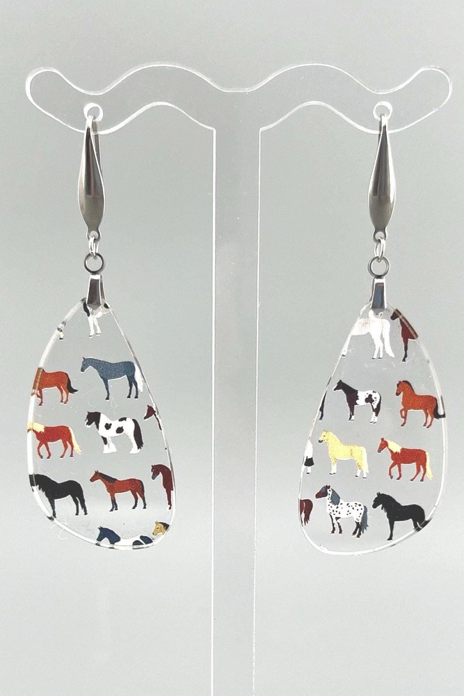 Horse Earrings, Equestrian Jewelry, Equine Earrings, Gift for Horse Lover