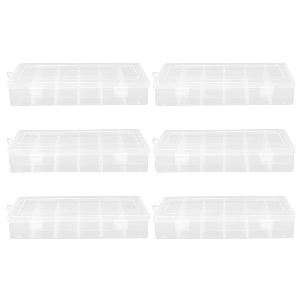 6 Pcs Clear Storage Container Small Hardware Organizer Washi Tape