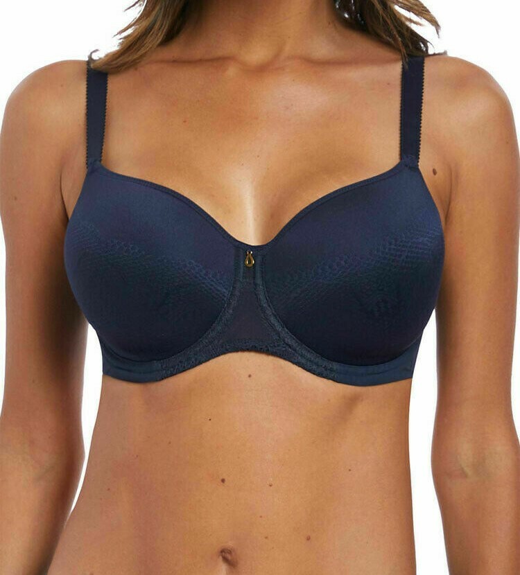 Fantasie Twilight Bra Size 32D Ink Blue Padded Spacer Full Cup T-Shirt 2541 New