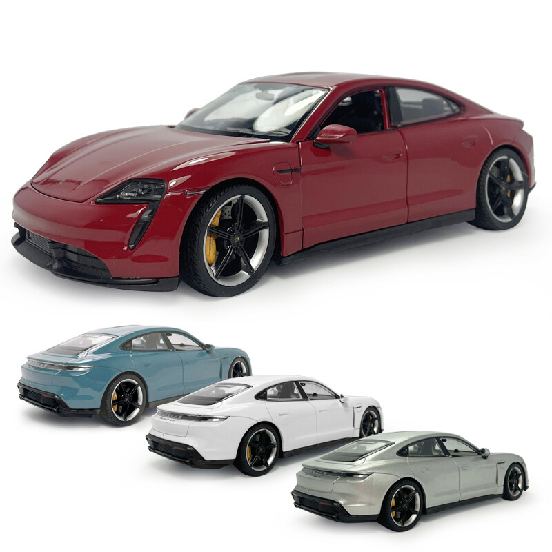 1/24 Scale 2019 Porsche Taycan Turbo S Diecast Model Car in Metal Zinc Alloy