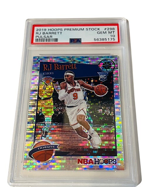 RJ Barrett Rookie RC PSA 10 GEM MINT 2019-20 Hoops Pulsar Premium Stock Knicks