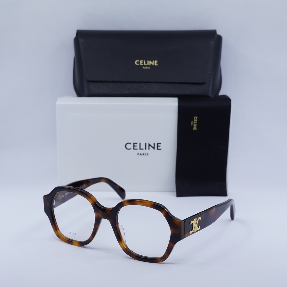 Celine CL50134I 053 Shiny Havana 52mm Eyeglasses Authentic New Sunglasses Fashion Frame
