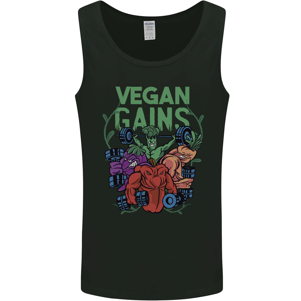 Vegan Gym Bodybuilding Vegetarian Mens Vest Tank Top