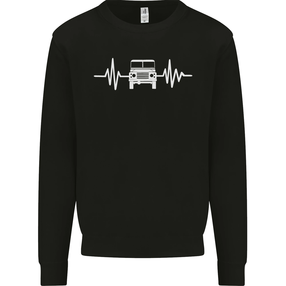 Rugged 4X4 Off-Road Pulse Heartbeat Design Men's Sweatshirt