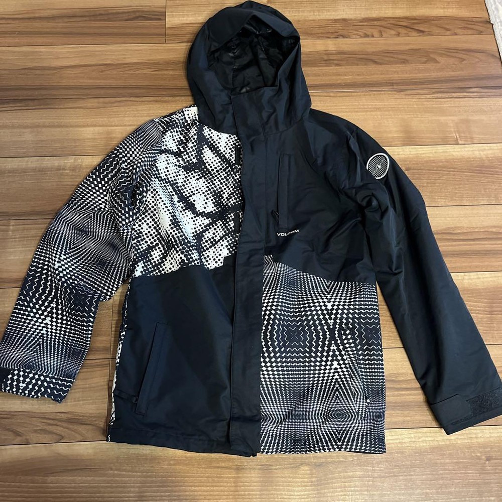 Volcom Snowboard Jacket Mens Size S Black