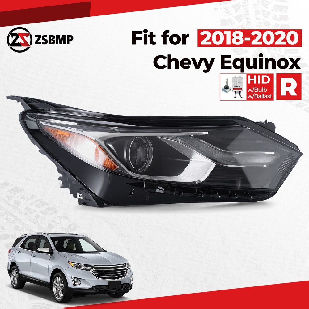 HID Headlight For 2018-2021 Chevy Equinox W/ Bulbs Passenger Right Side 84428286