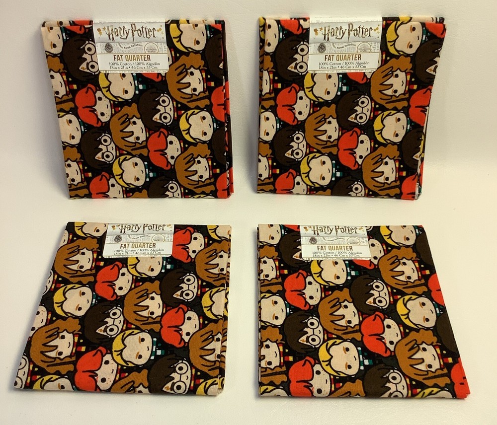 Harry Potter Fat Quarters 18x21 Inch 100% Cotton Fabric for Quilting & Crafts