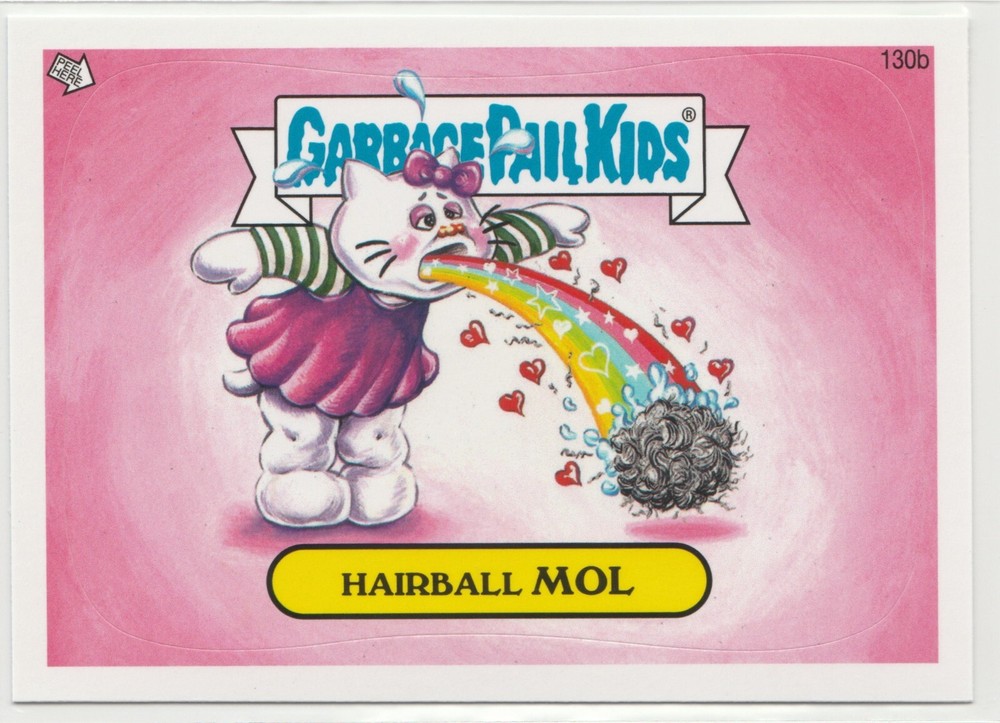 Hello Kitty Garbage Pail Kids GPK Hairball Mol #130b Series 3 2013 Brand New