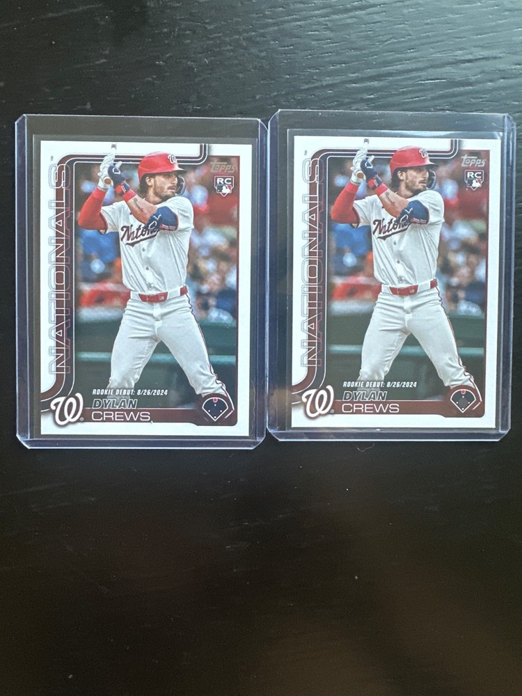 2025 Topps Update Series - Dylan Crews Rookie 2 Card Lot Nationals