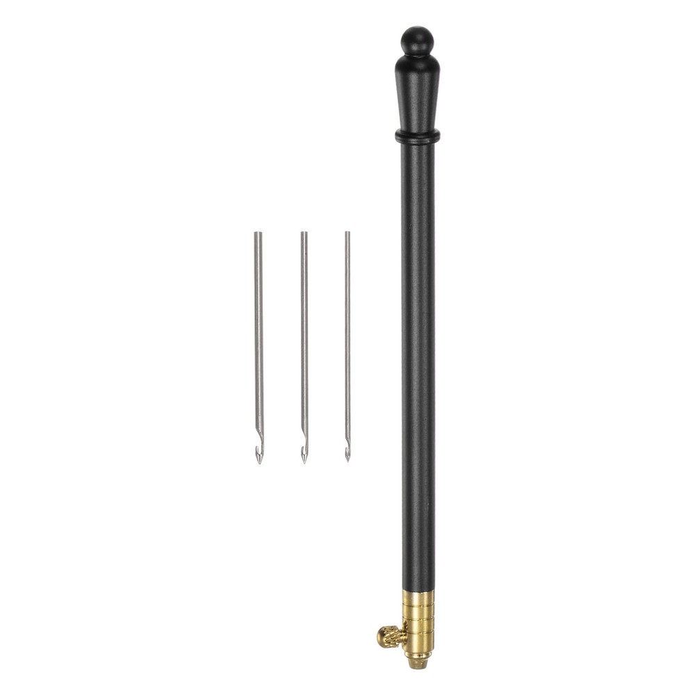 Adjustable Punch Needle Set with 0.7mm 1mm 1.2mm Tips in Black