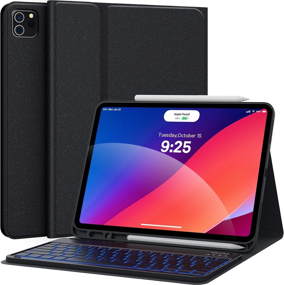 Slim Keyboard for iPad Air 13 & iPad Pro 12.9 (M3/M2, 2024-2025 Models)