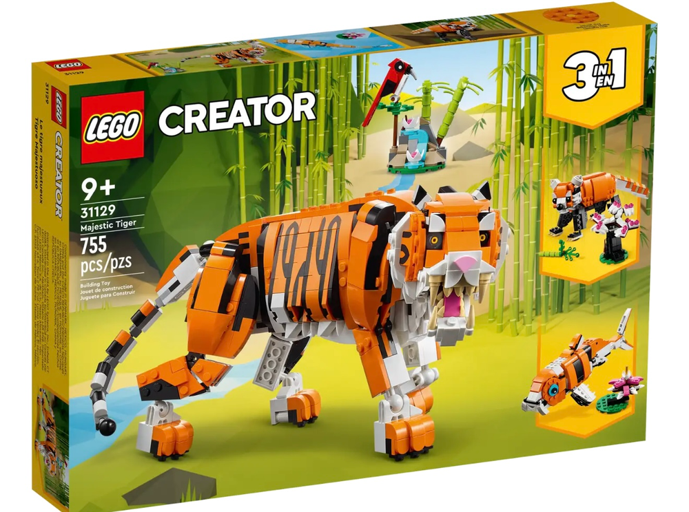 LEGO CREATOR 31129 Majestic Tiger Koi Red Panda 3-in-1 Set NEW Sealed Fast Ship