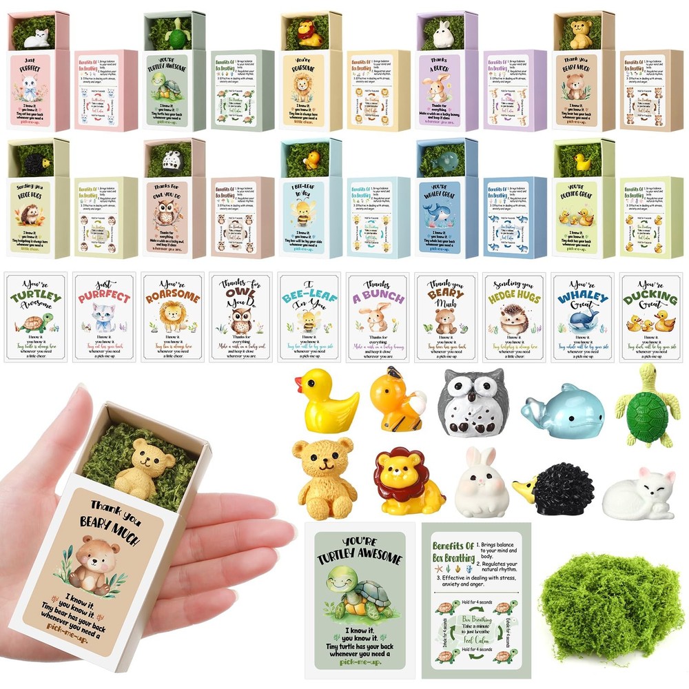 50 Sets Mini Resin Appreciation Gifts for Coworkers - Bulk Motivational Tokens with Inspirational Messages