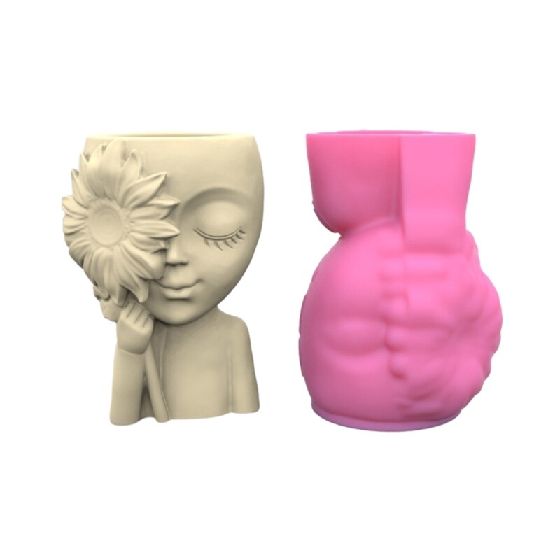 Silicone Molds for DIY Succulent Plant Pots and Flower Pot Holders