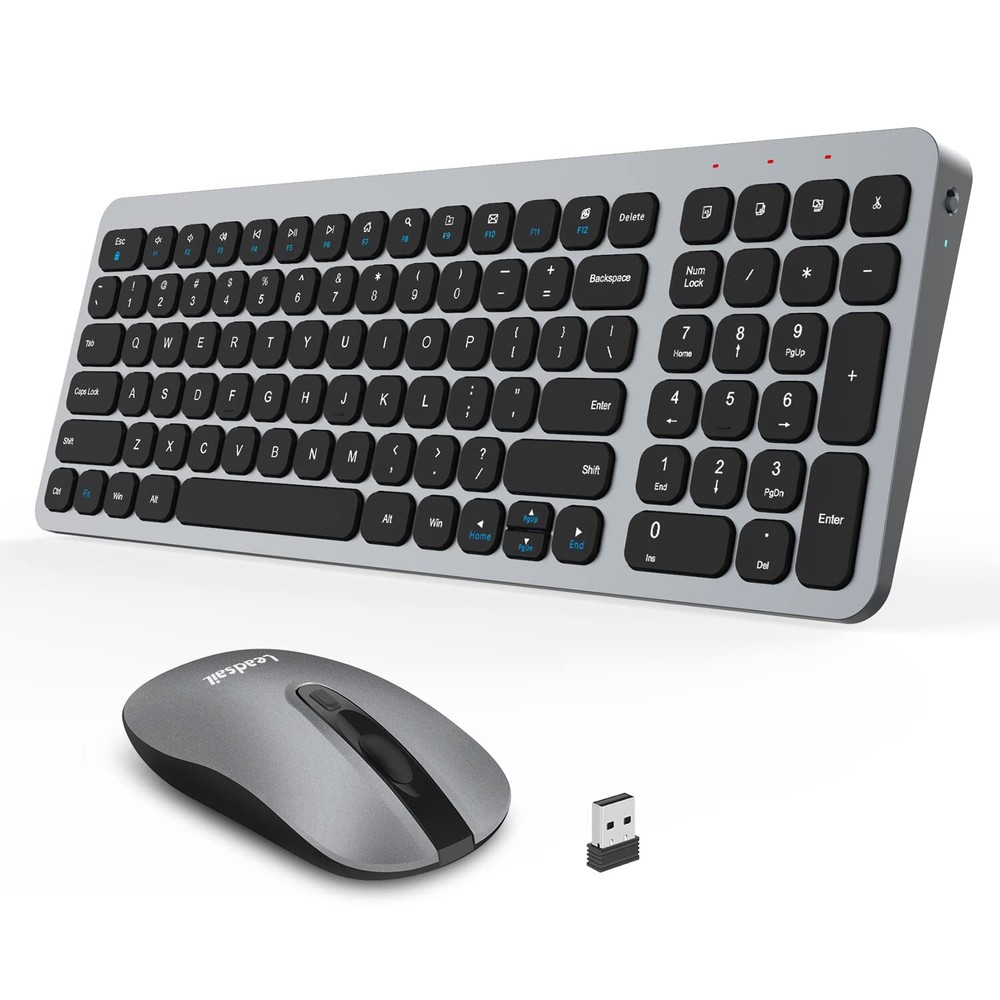 Wireless Keyboard and Mouse Combo with USB Connectivity for Computers