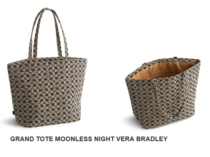 Vera Bradley Butter Cookie Medallion Moonless Night LARGE Grand Tote Travel NEW