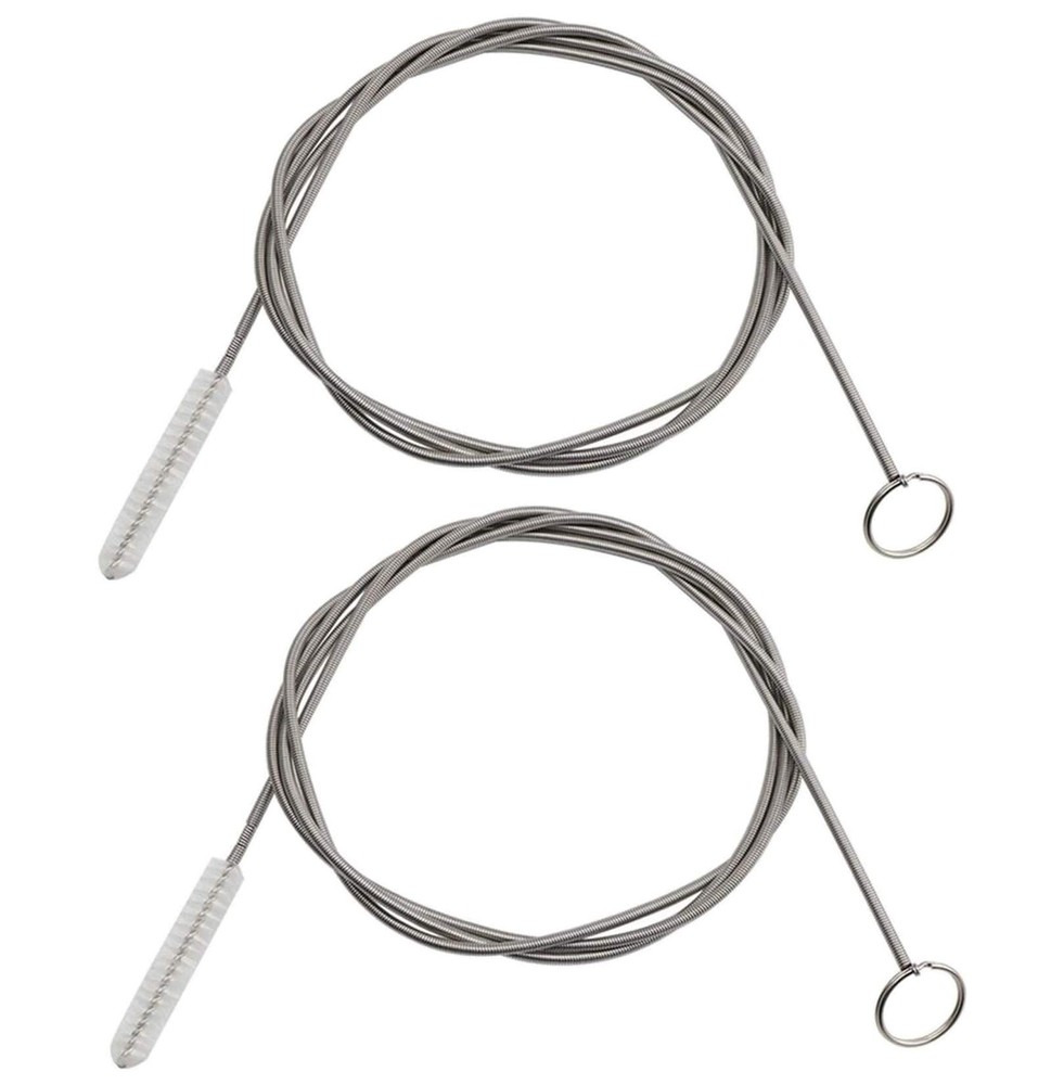 2 Pack 60 Inch Long Flexible Tube Cleaning Brush Stainless Steel and Nylon Br...