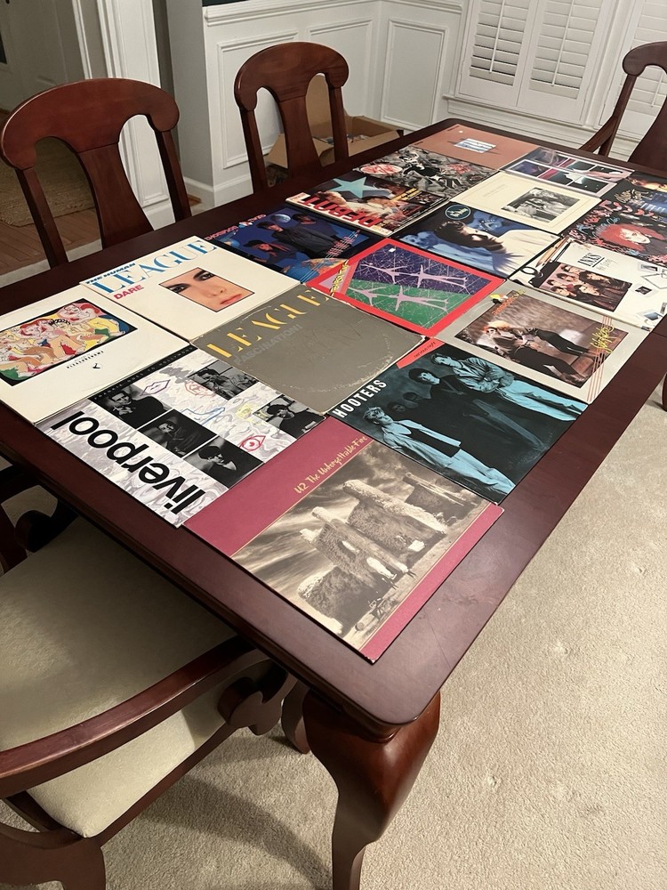 Lot of 18 Vintage Vinyls Various 80s Artists Pop Rock See Description And Pics