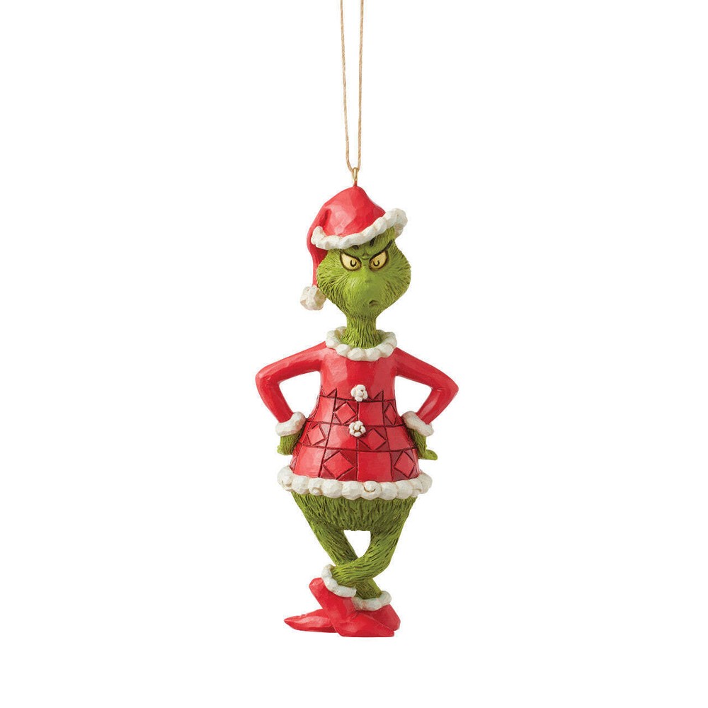 Grinch Christmas Ornament with Sassy Hands on Hips Pose