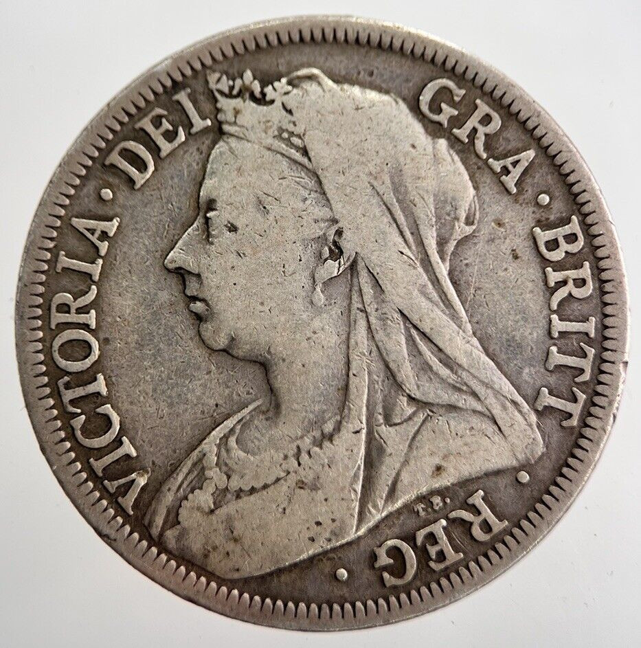 1901 Victoria Half Crown Silver Coin in Fine Collectable Grade a8146