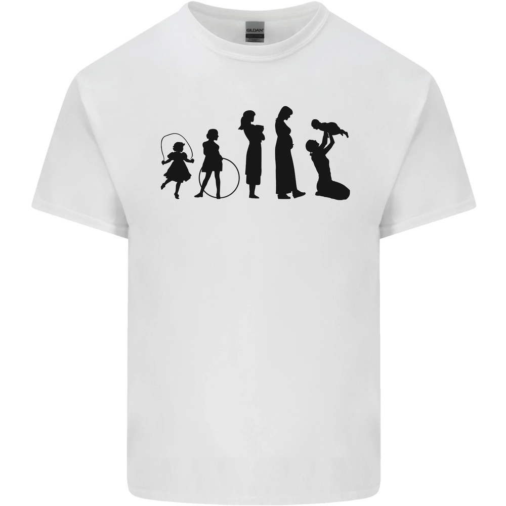 Funny Child to Mother Evolution Mothers Day Mens Cotton T-Shirt Tee Top