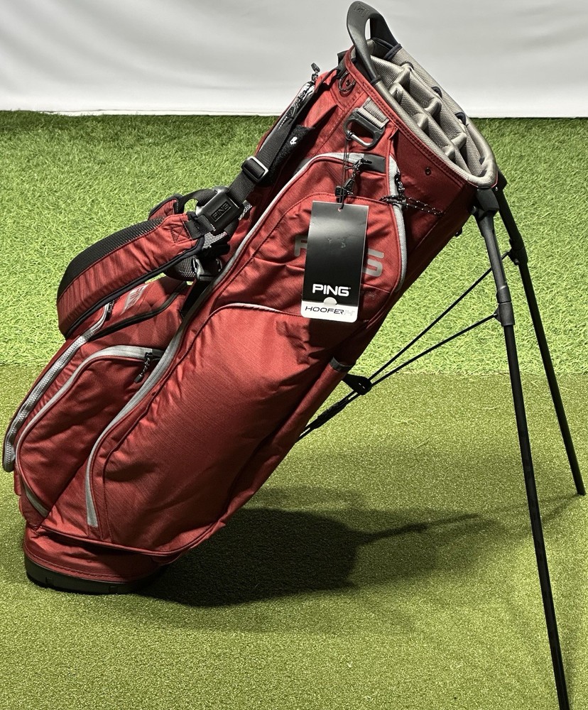 PING 2026 Hoofer 14 Stand Carry Golf Bag Color: Deep Red/Pewter NEW