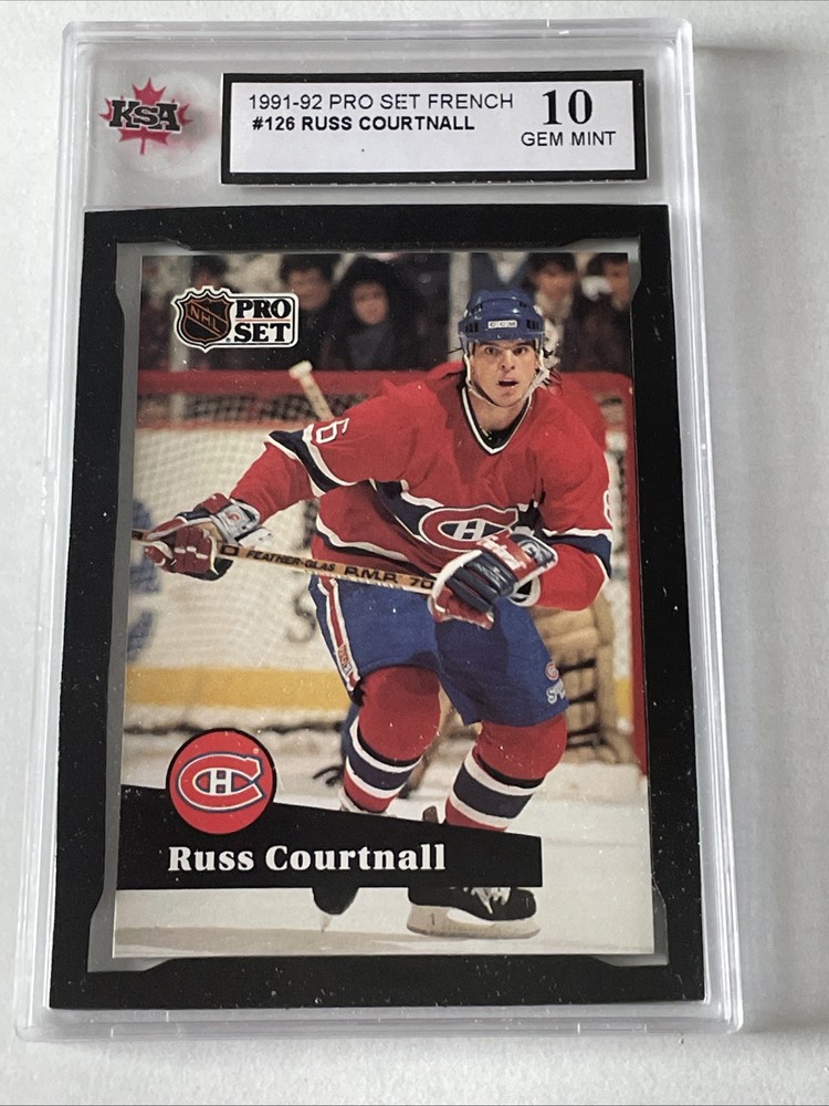 1991-92 Pro Set Russ Courtnall Montreal Canadiens KSA 10 GEM Mint Hockey Card