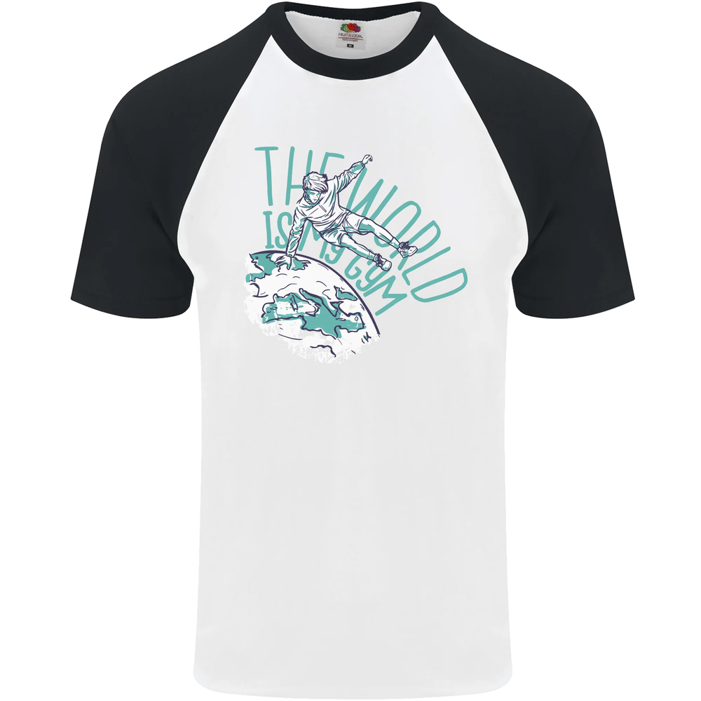 Parkour the World is My Gym Mens S/S Baseball T-Shirt