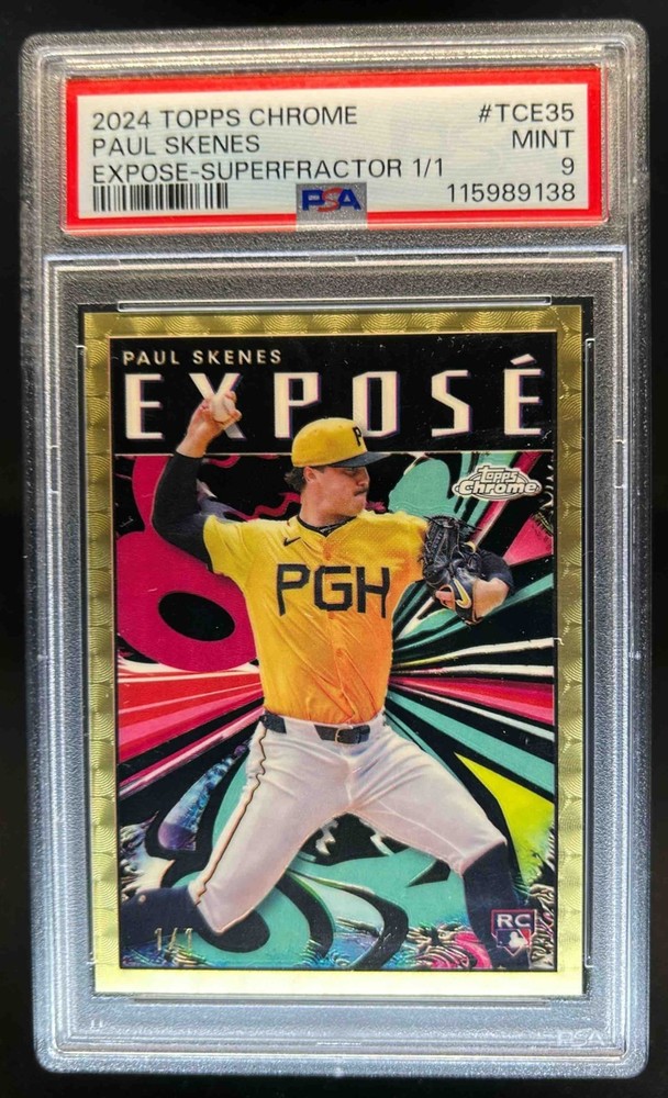 2024 Topps Chrome Update Paul Skenes Expose RC Superfractor #1/1 Pirates PSA 9