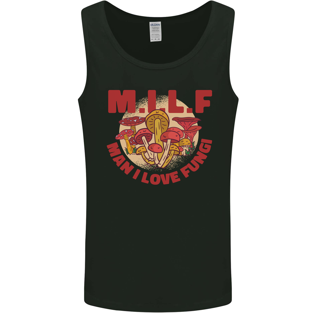 MILF Man I Love Fungi Mycology Foraging Mens Vest Tank Top
