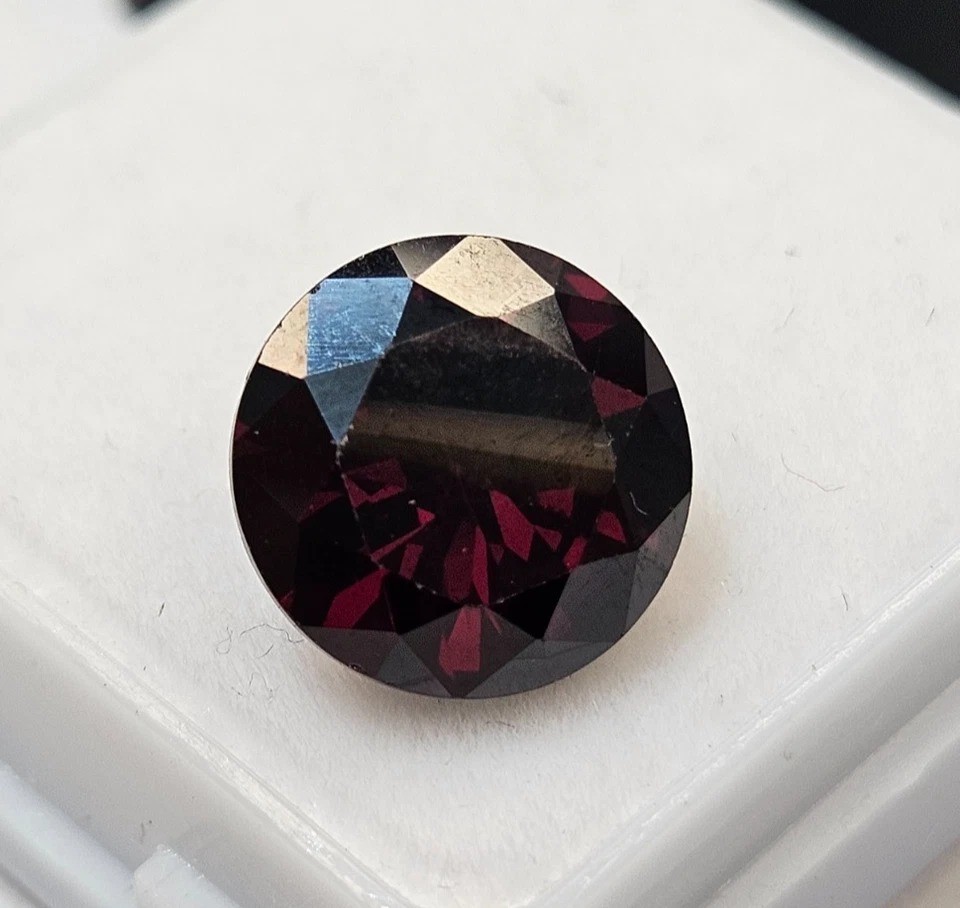 Natural Dark Red Rhodolite Garnet Round Cut 6-7 Ct Ring Making Gemstone
