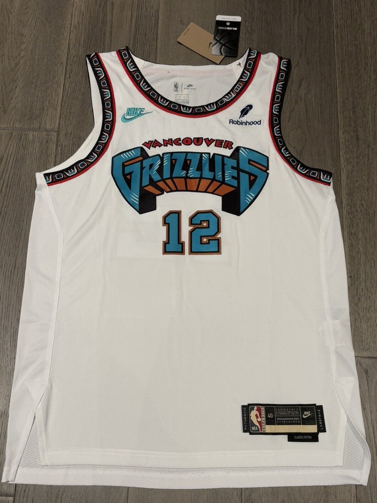 Rare Ja Morant Vancouver Grizzlies Throwback Classic Jersey S (40)