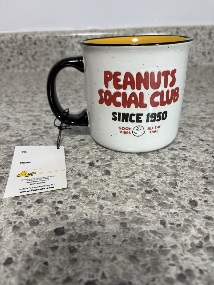 2025 Snoopy Peanuts Social Club Since 1950 - 75 Years - Coffee Mug - NEW