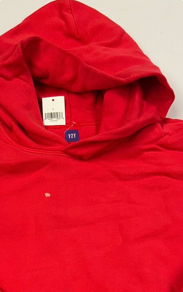 Kanye West YZY Gap Yeezy Double Layer Hoodie Youth Large Color Red