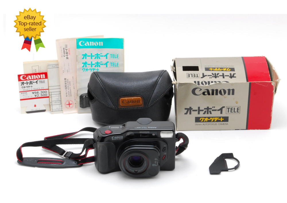 Rare! Canon autoboy tele QD Point & Shoot 35mm Film Camera JAPAN [NEAR MINT++]