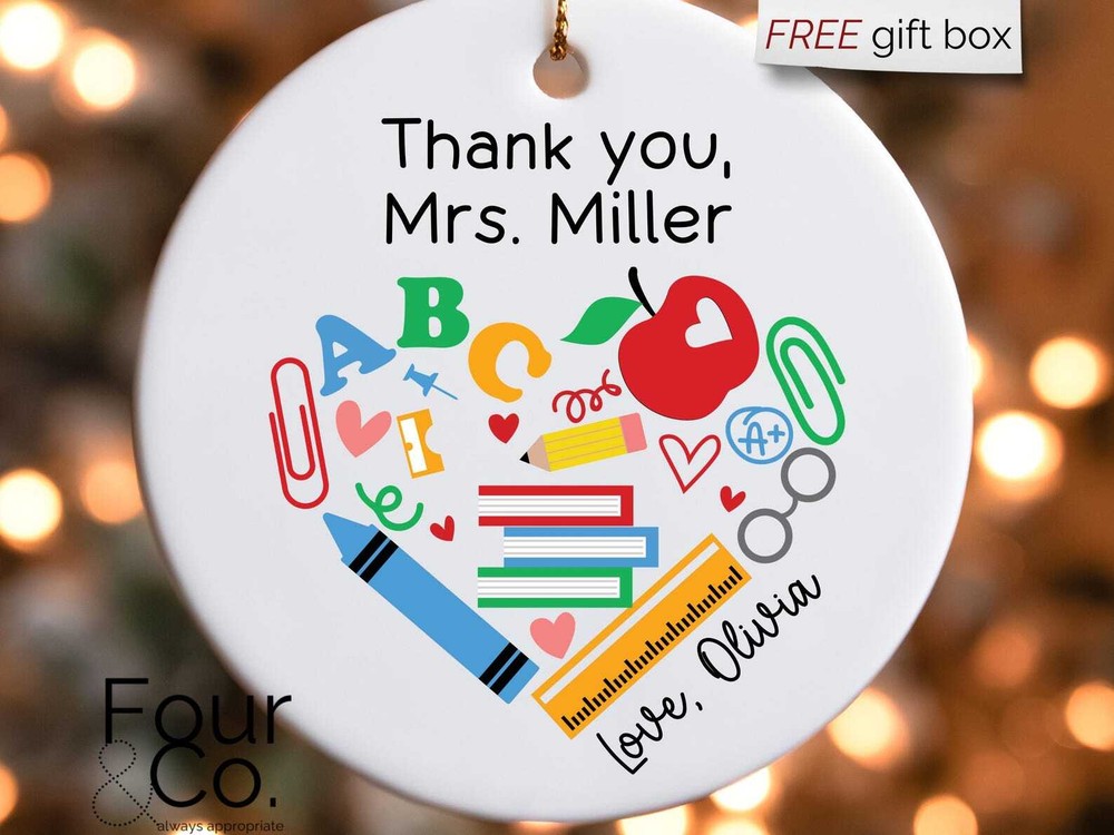 Teacher Ornament Christmas Gift For Teacher Teacher Appreciation