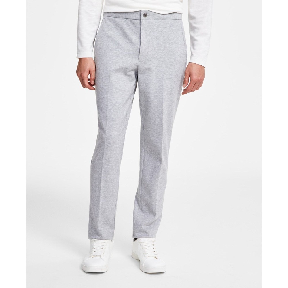 Alfani Men's Heather Gray Stretch Knit Rayon Casual Fit Suit Pants Size 36W 30L