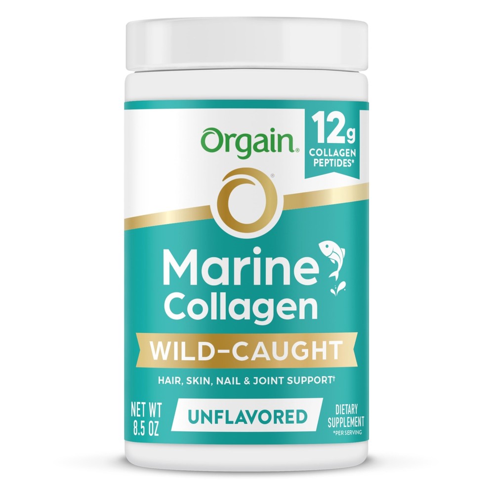Orgain Wild-Caught Marine Collagen Peptides Powder for Women & Men, Hair, Ski...