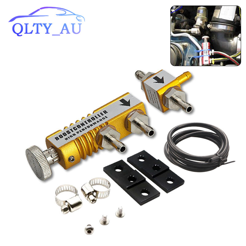 Gold Manual Turbo Turbocharger Adjustable 1-30 Psi Racing Boost Controller Kit