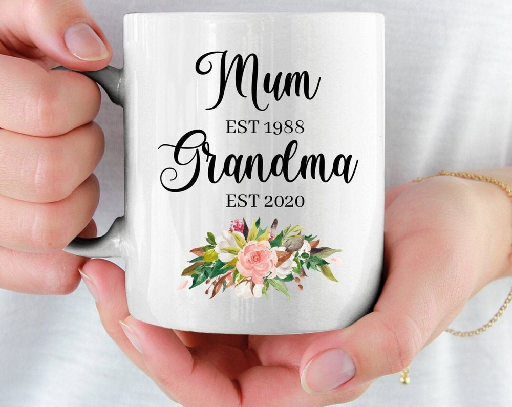 Personalised Grandma Mug New Grandma Gift Mug For Mom Pregnancy Reveal Mug