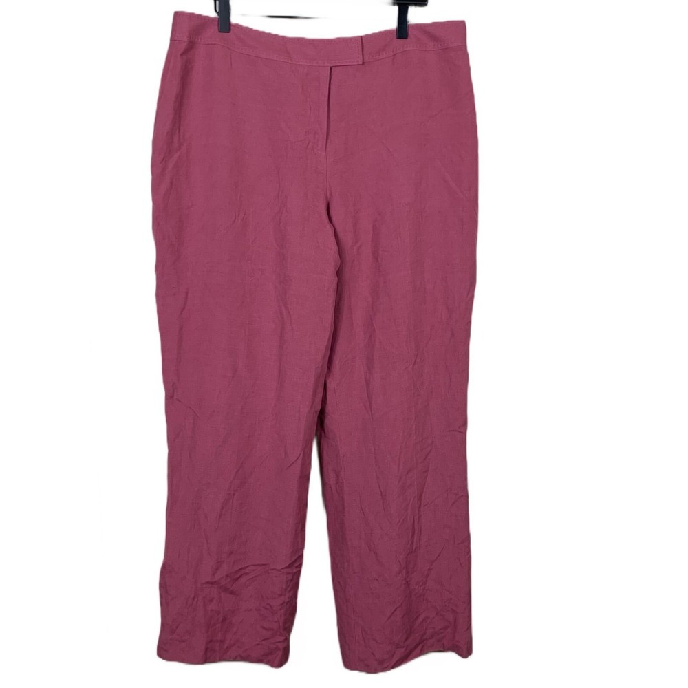 Pendleton Women’s Silk and Linen Lined High-rise Pants in Pink - Size 18